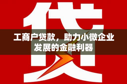 盐山工商户贷款，助力小微企业发展的金融利器