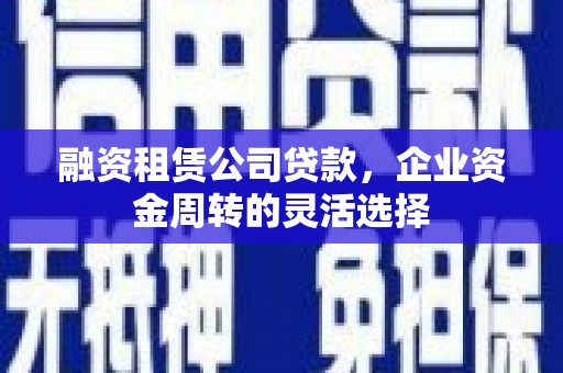呼伦贝尔融资租赁公司贷款，企业资金周转的灵活选择