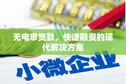 双清无电审贷款，快速融资的现代解决方案