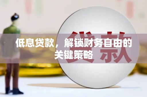 嘉禾低息贷款，解锁财务自由的关键策略