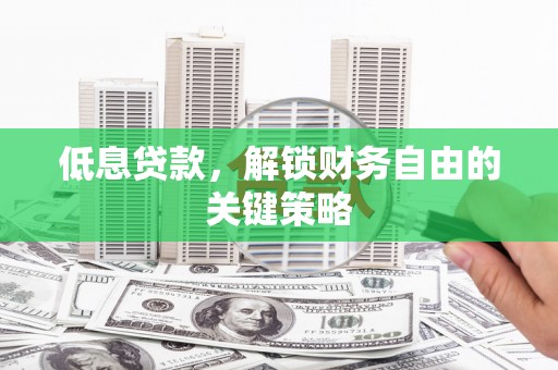 永川低息贷款，解锁财务自由的关键策略