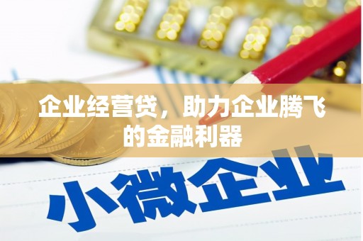 公安企业经营贷，助力企业腾飞的金融利器