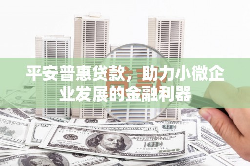 宝清平安普惠贷款，助力小微企业发展的金融利器