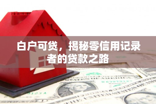攀枝花白户可贷，揭秘零信用记录者的贷款之路